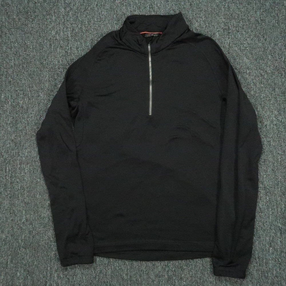 KJUS‎ Pullover Mens Medium Black Murray Half Zip Performance Golf Midlayer